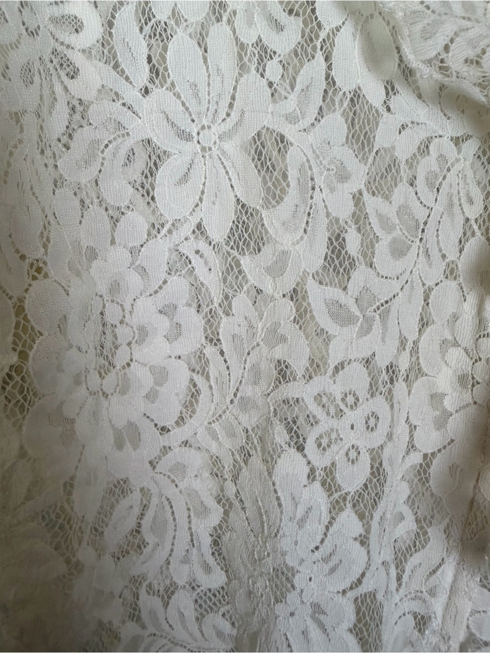 INC International Concepts Ivory Lace Tie-Front Blouse - Picture 6 of 7